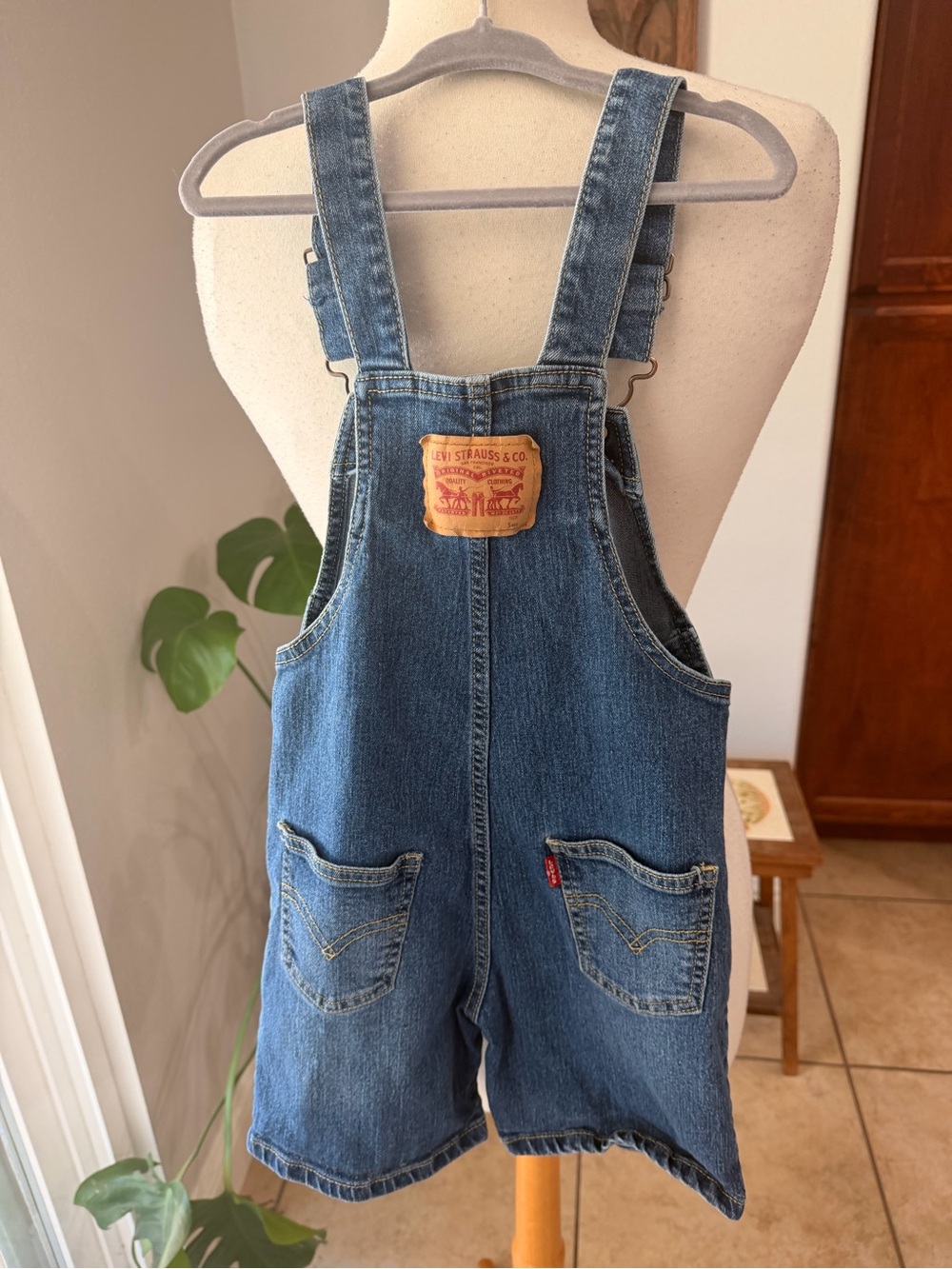 Levi's Kids Blue Denim Short Overalls